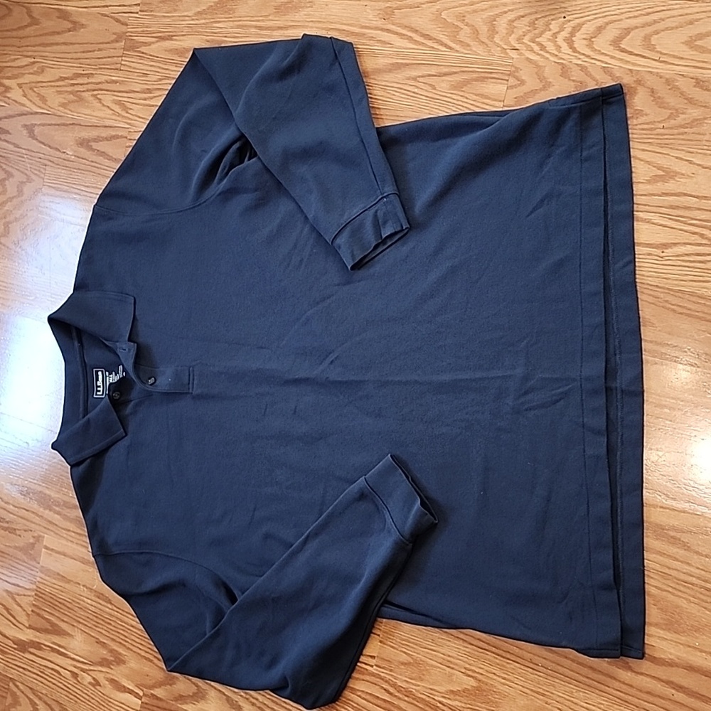 L.L.Bean long sleeve polo shirt xl tall traditional fit 100 % cotton